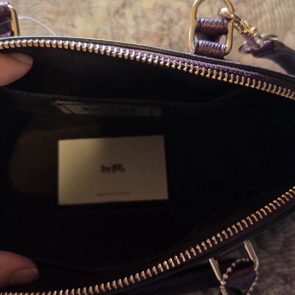 Coach F29170 Mini Sierra Metallic Raspberry Satchel & F29444 Small Wallet - Picture 4 of 9